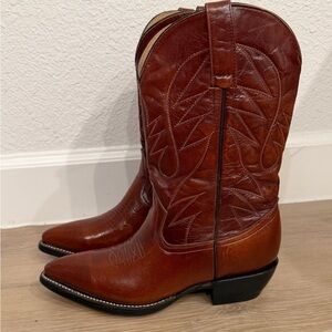 Brown Leather Western Boots
